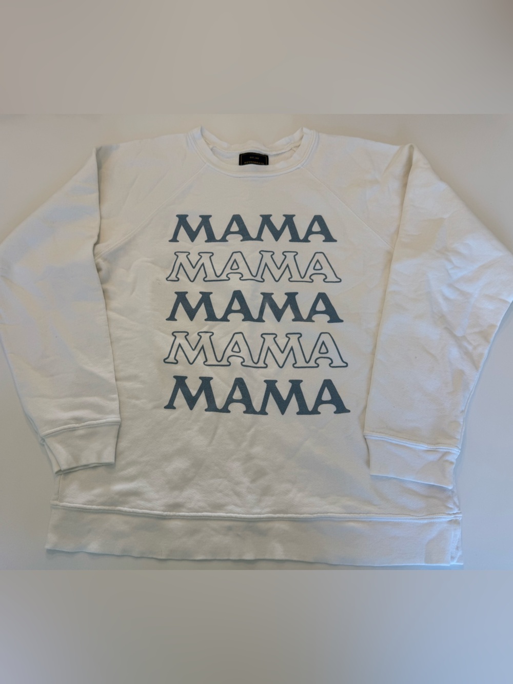 Alice and Wonder collaboration with Liz Adam’s MAMA Retrobrand sweatshirt